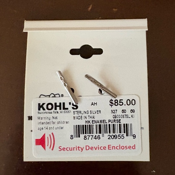 Hello Kitty Sterling Silver Enamel Purse Pendant - Picture 5 of 5